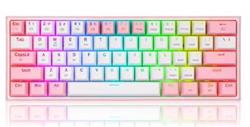 TECLADO REDRAGON FIZZ PRO WHITE/PINK RED SW